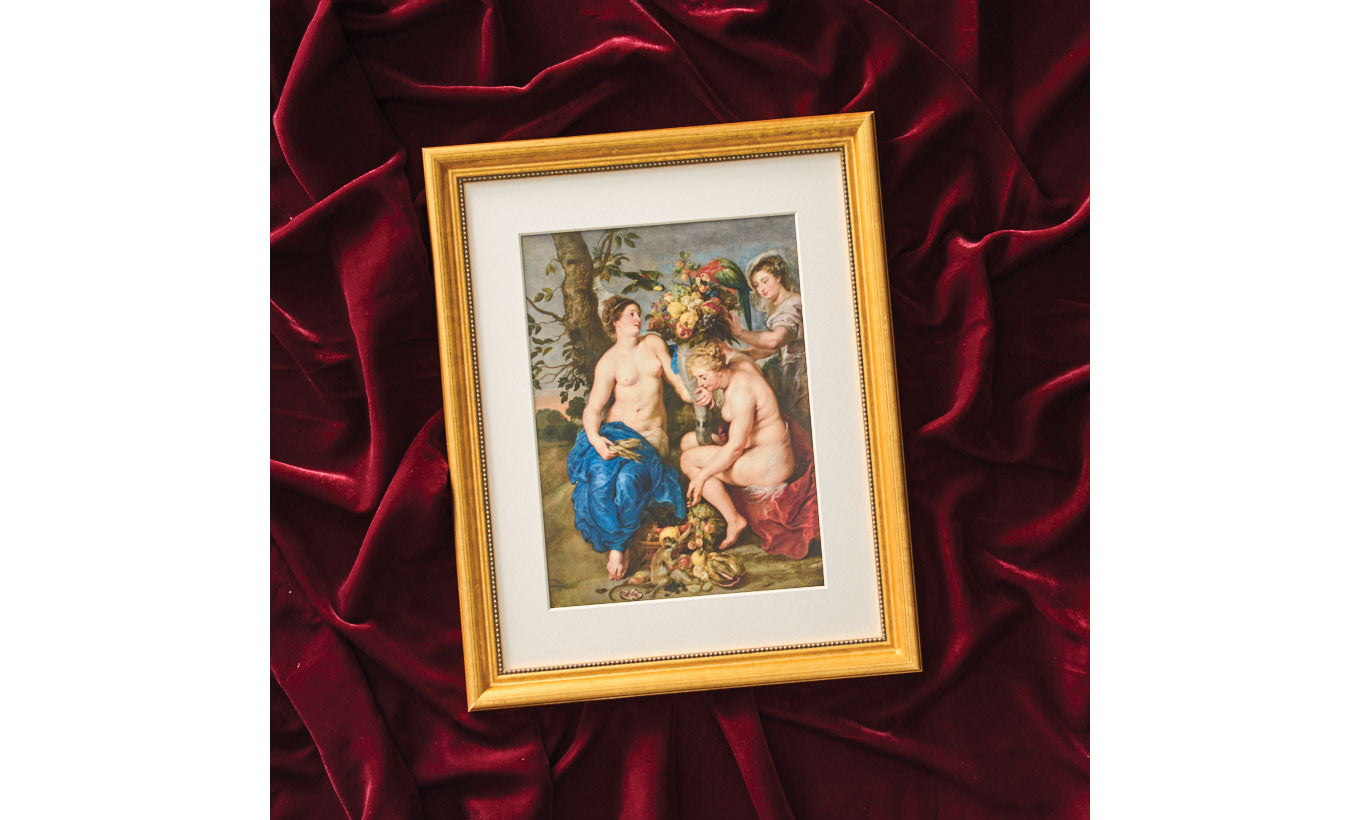 Rubens 'Three Nymphs' Mounted Print