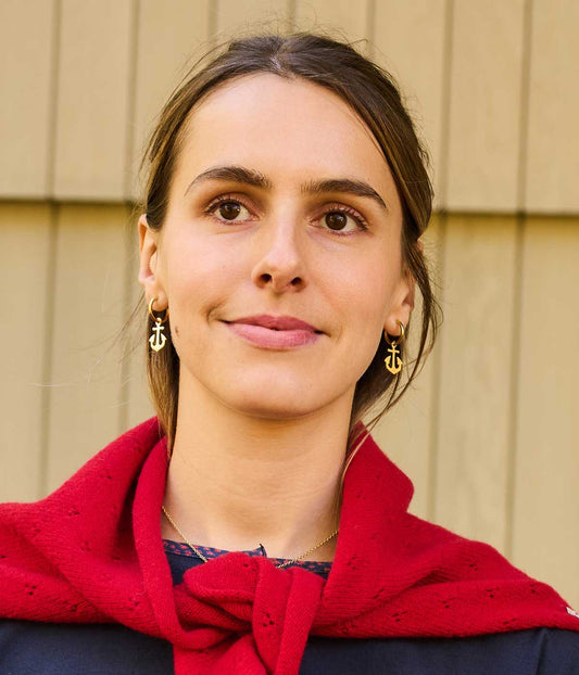 Anna Ancher Anchor Inspired Hoop Earrings