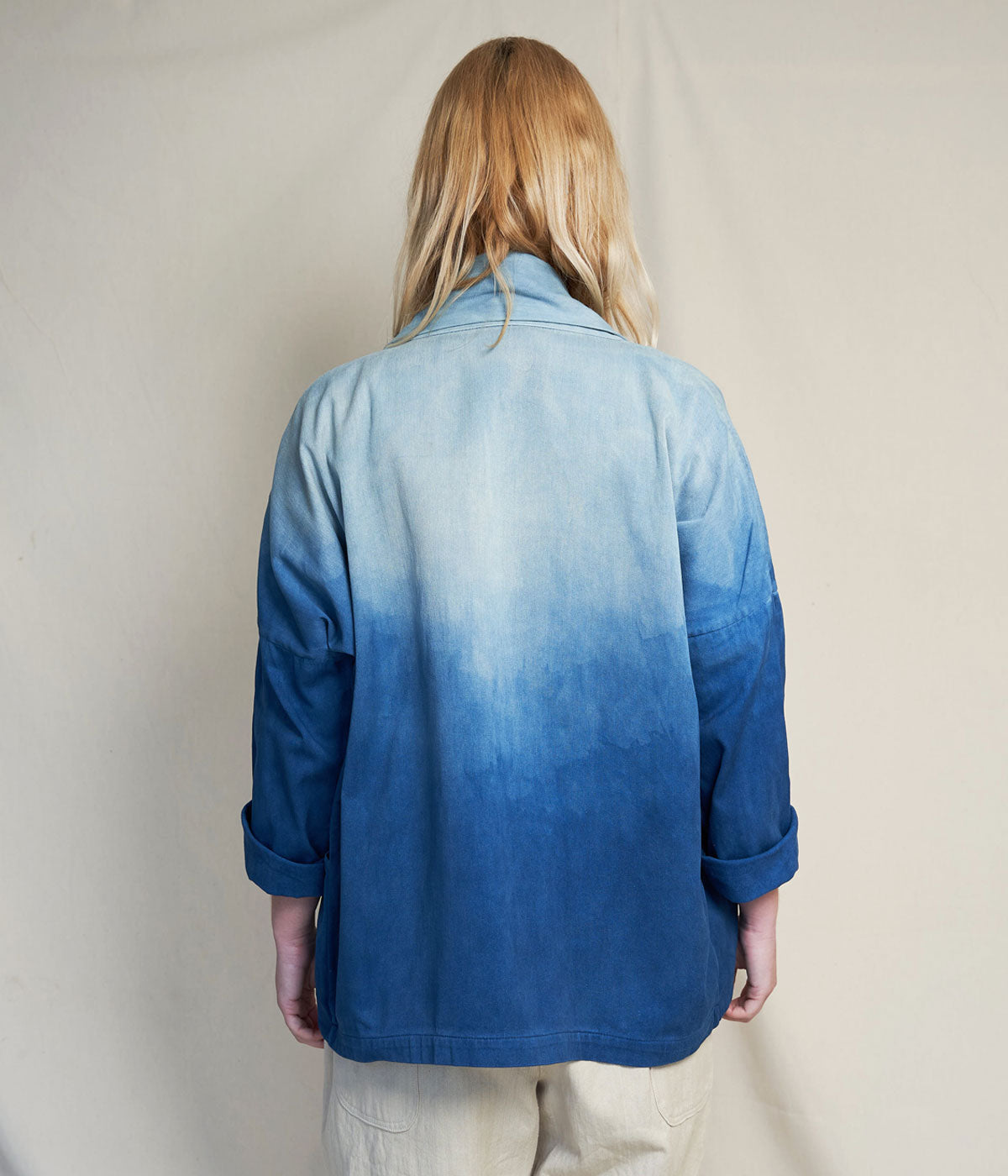 Dip Dyed Organic Denim Studio Jacket