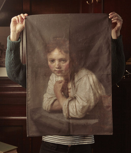 Girl at a Window Tea Towel