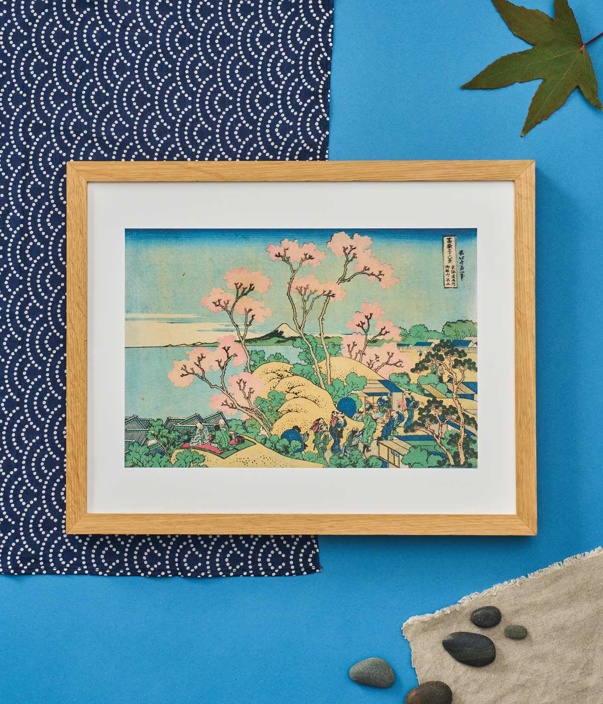 Hokusai Mini Print Fuji from Gotenyama, at Shinagawa on the Tokaido Highway