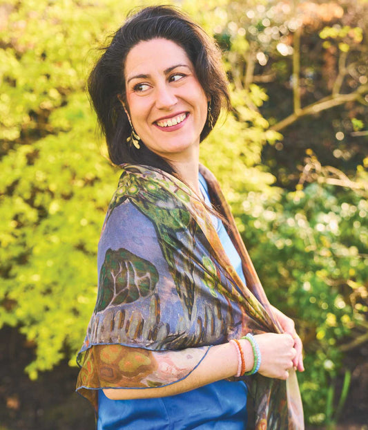 Konrad Mägi Silk Chiffon Scarf