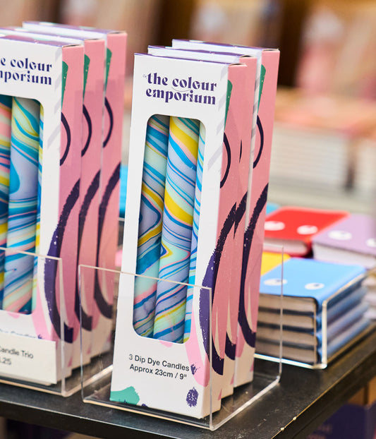 Marbled Dinner Candle Trio Rachel Jones Mix