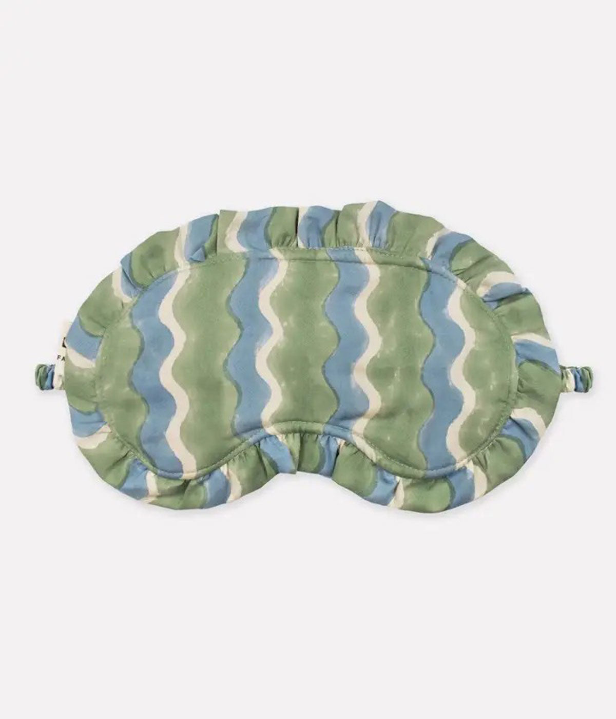 Organic Cotton Frill Eye Mask Whirly Sage