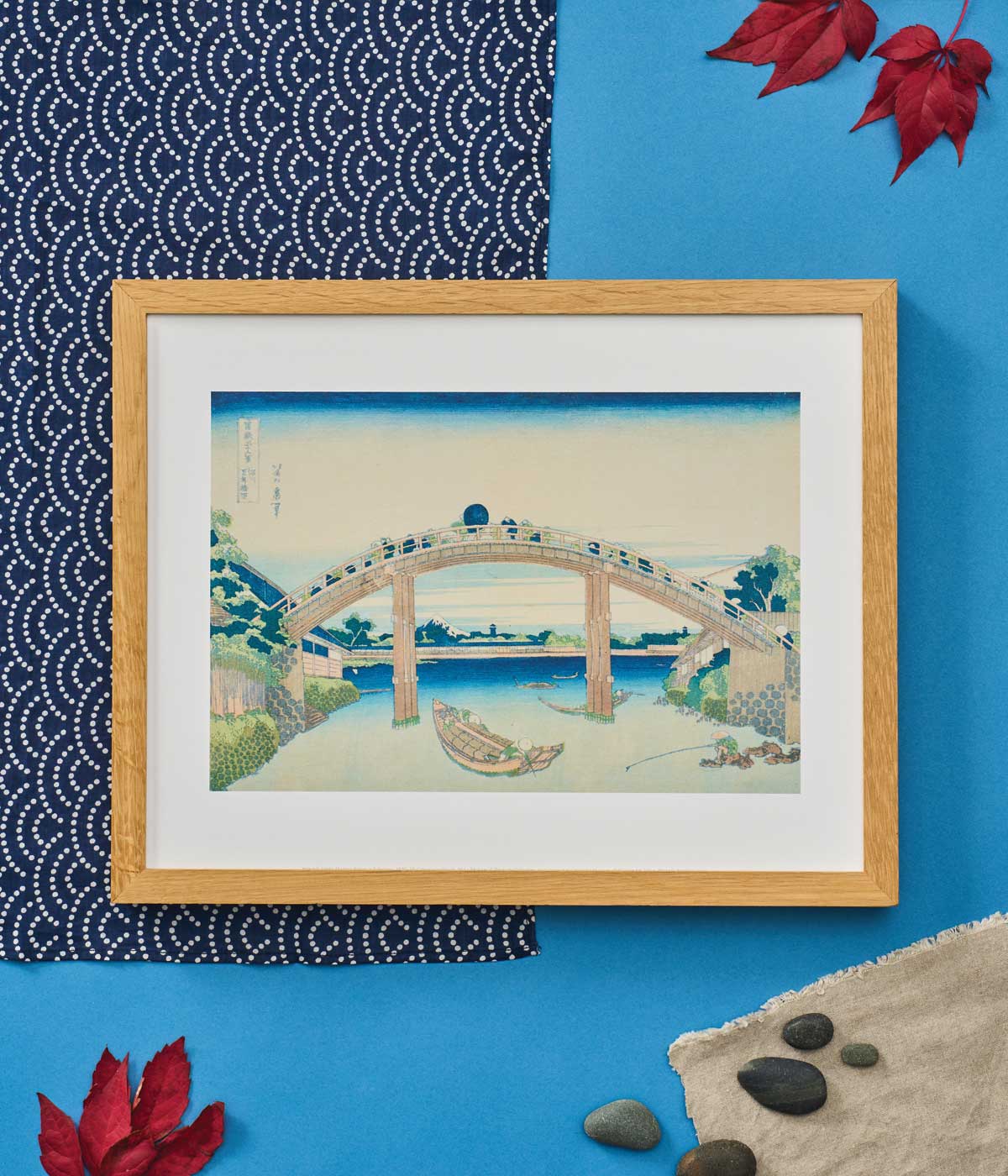 Hokusai Mini Print Under Mannen Bridge at Fukagawa