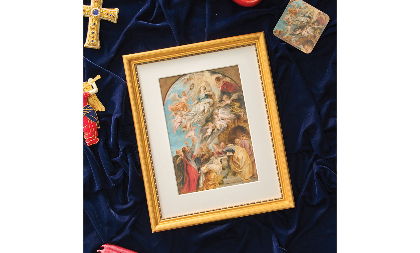 Rubens 'Ascension Virgin' Mounted Print