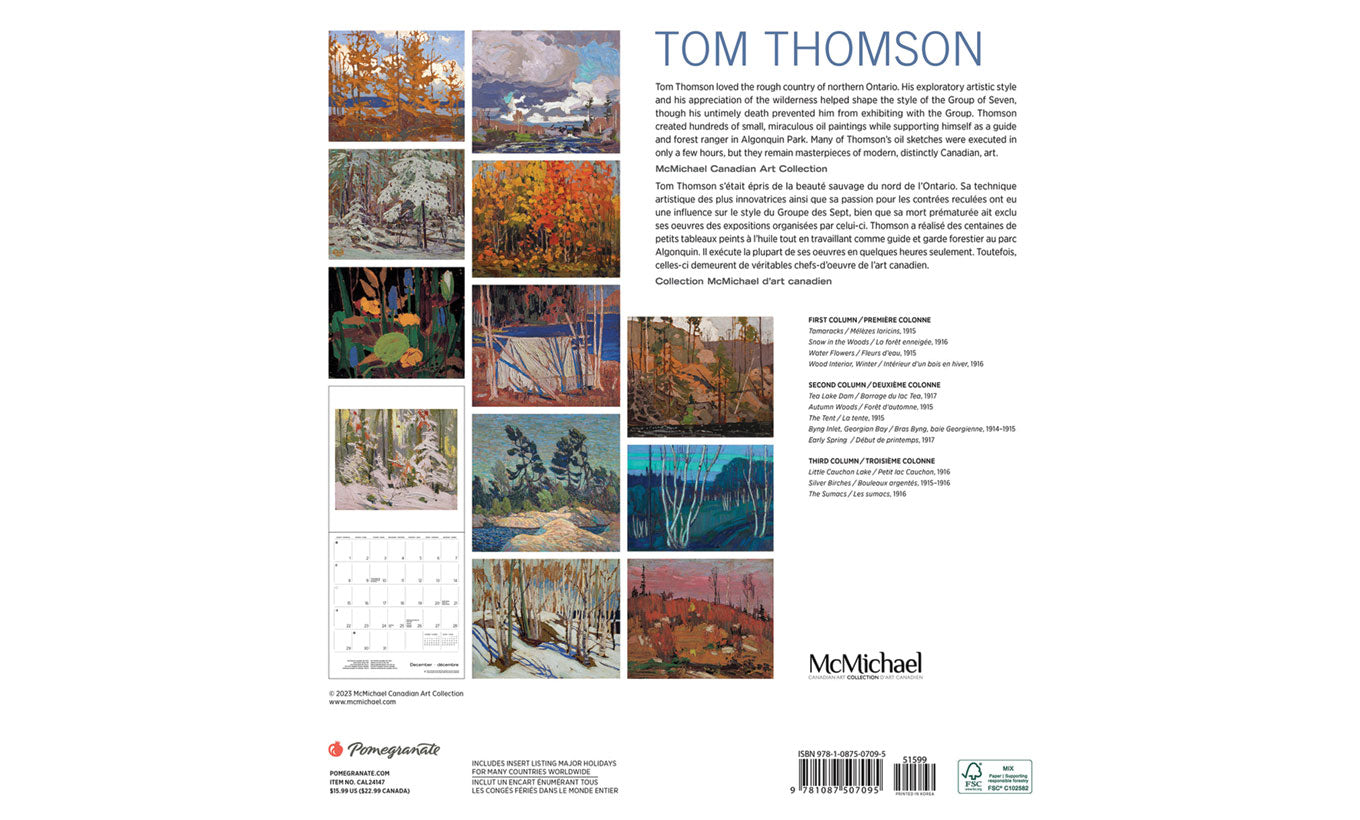 2024 Tom Thompson Wall Calendar