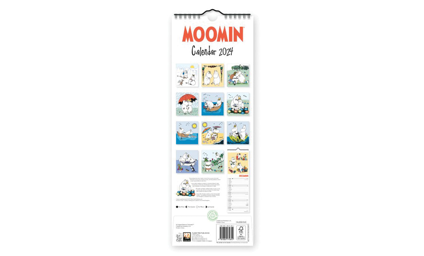 2024 Moomin & Snorkmaiden Slim Calendar
