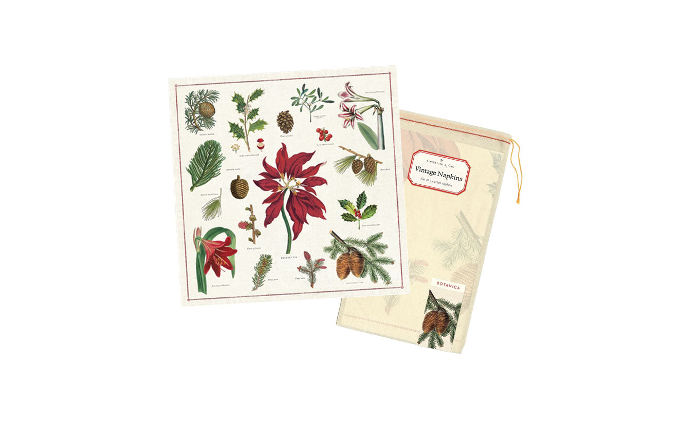 Christmas Botanica Vintage Napkins (set of 4)