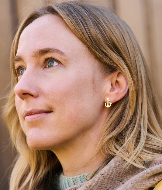 Anna Ancher Inspired Anchor Stud Earrings