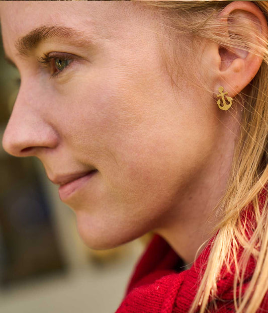 Anna Ancher Inspired Anchor Stud Earrings