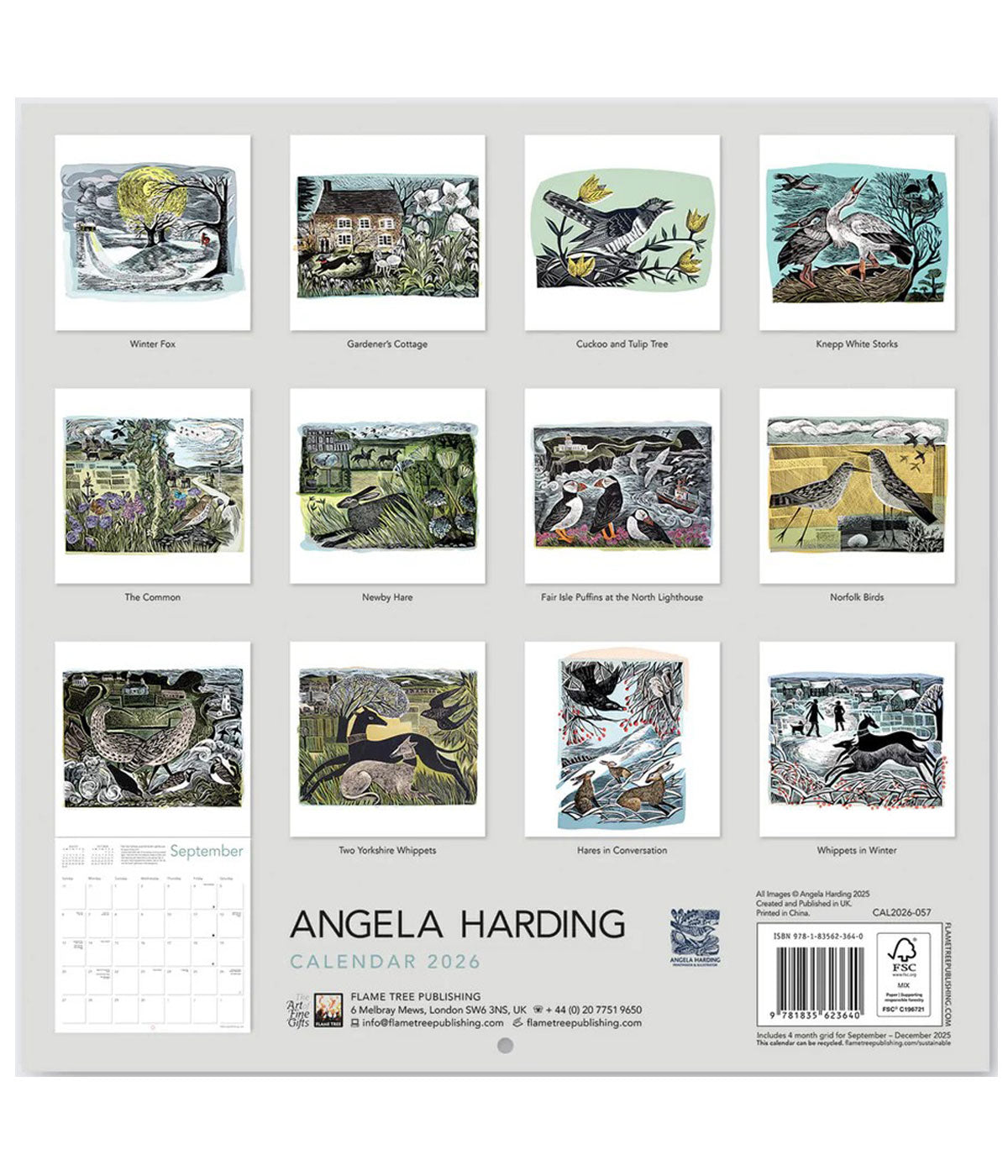 2026 Angela Harding Wall Calendar