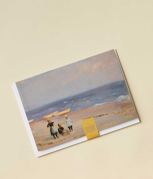Anna Ancher Greetings Card Children Playing on Skagen Beach