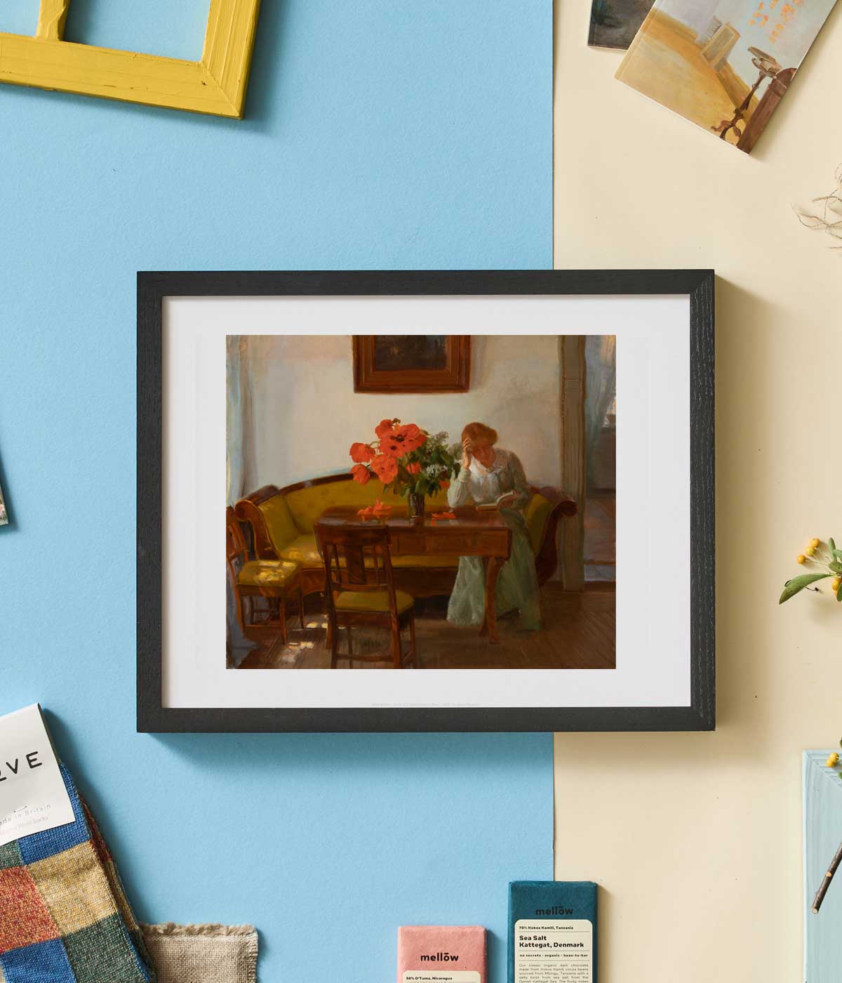 Anna Ancher Print Interior with Red Poppies