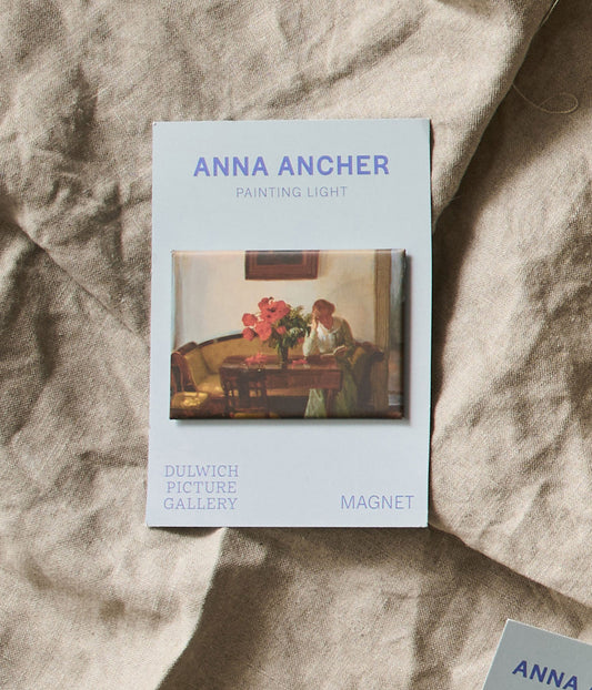 Anna Ancher Magnet Interior with Red Poppies