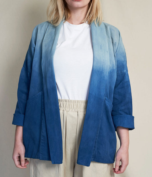 Dip Dyed Organic Denim Studio Jacket