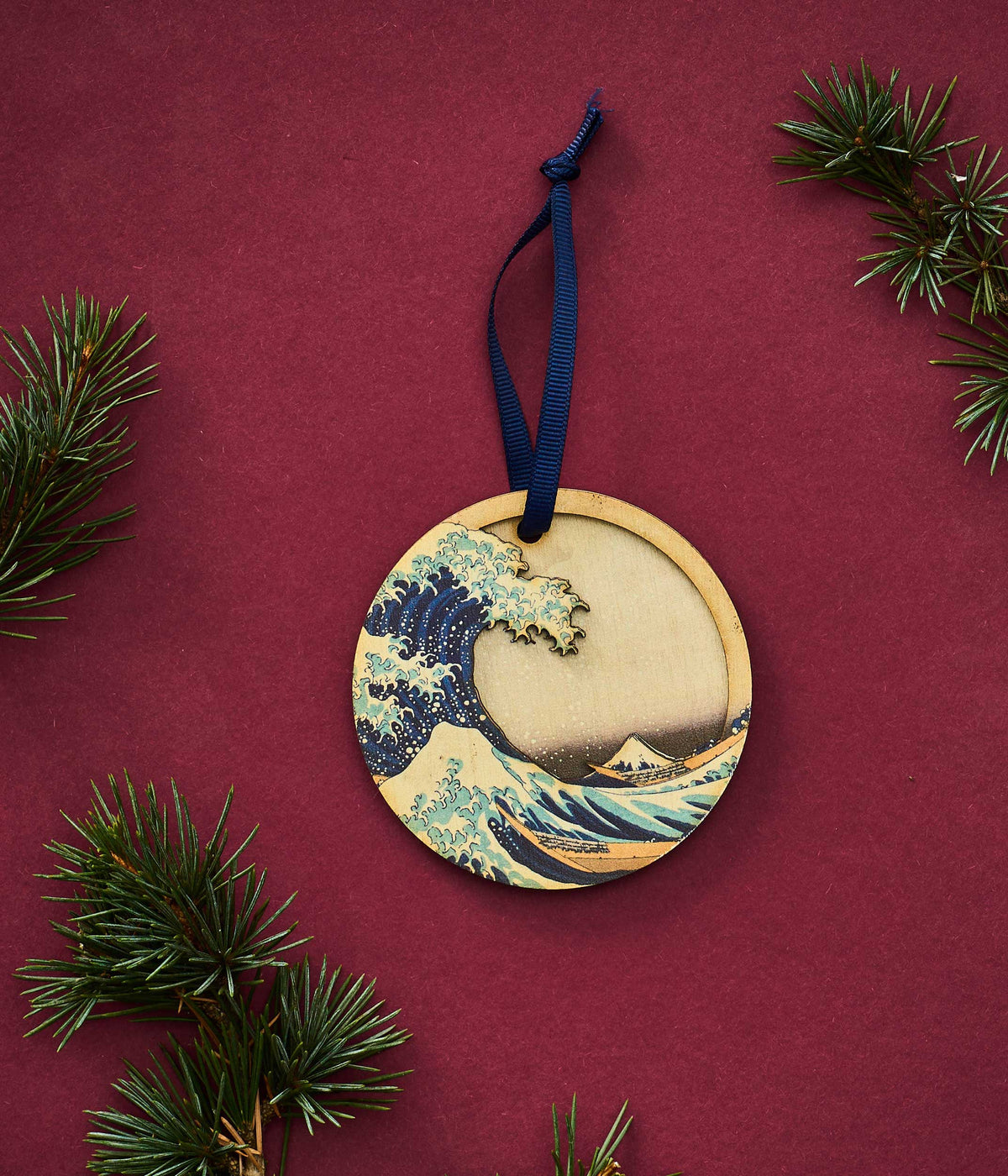 Hokusai Wooden Decoration Great Wave