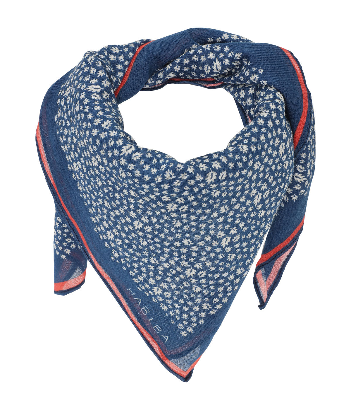 Cotton Bandana Scarf in Indigo
