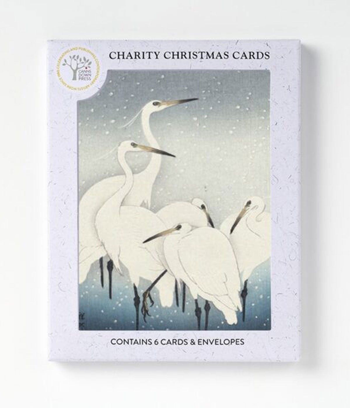 Koson Herons in Snow Christmas Card Pack of 6