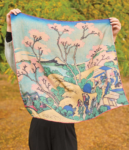 Hokusai Silk Scarf Fuji from Gotenyama