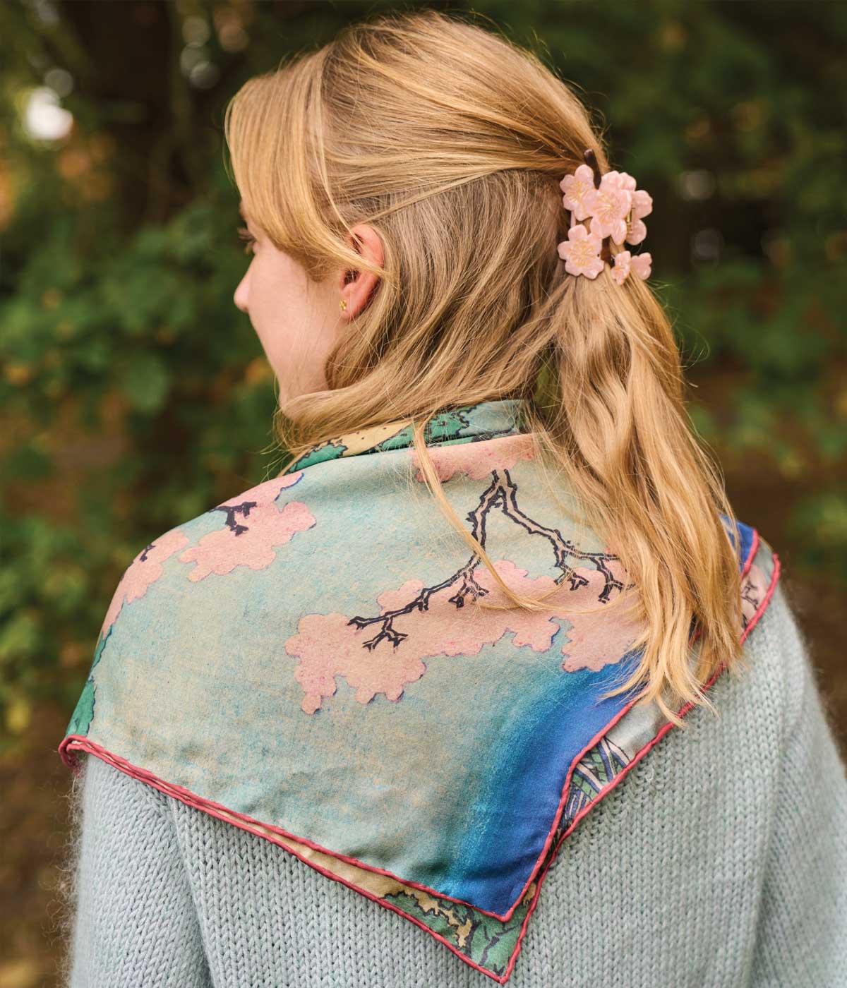 Hokusai Silk Scarf Fuji from Gotenyama