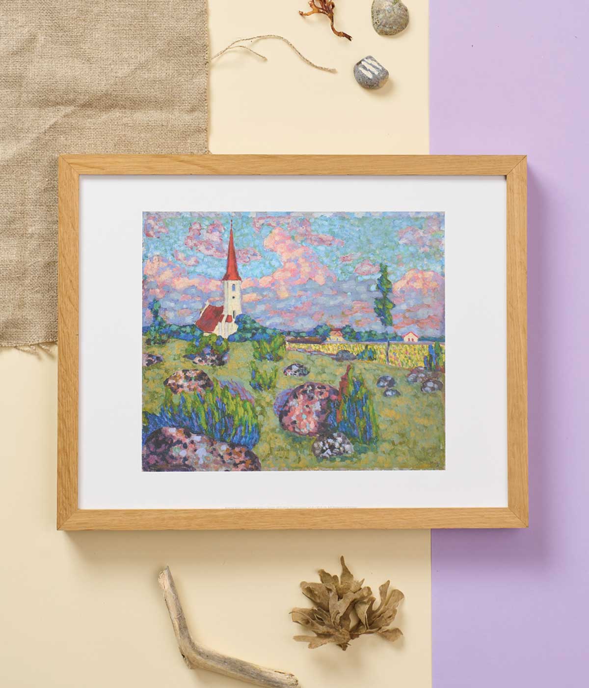 Konrad Mägi Print Landscape With a Church