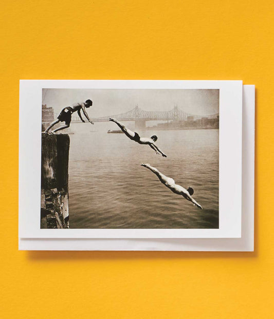 Arthur Leipzig Greetings Card Divers, East River
