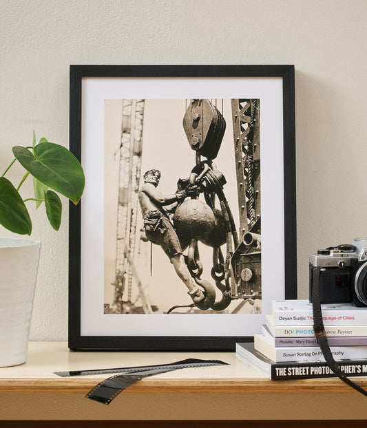 Lewis Hine Mini Print Riding the Ball High up on Empire State