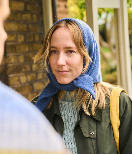 Pointelle Neckerchief Lapiz Blue