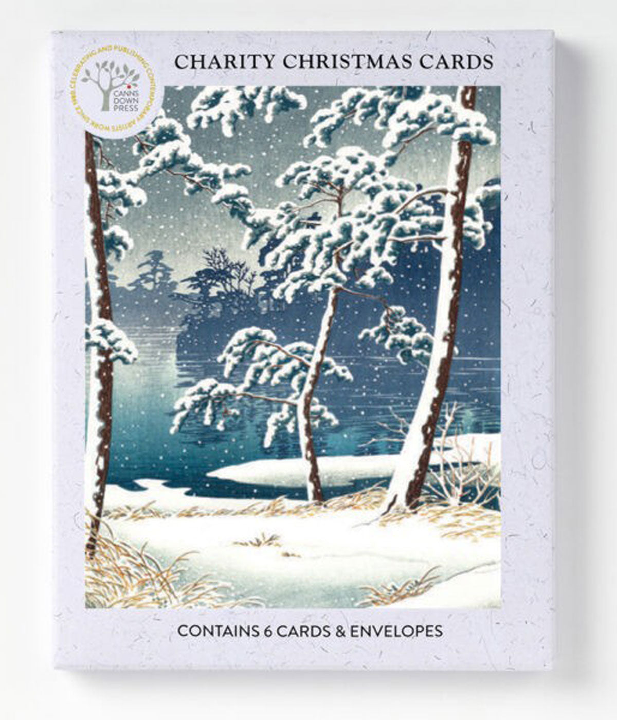 Hasui Senzoku Pond Christmas Card Pack of 6
