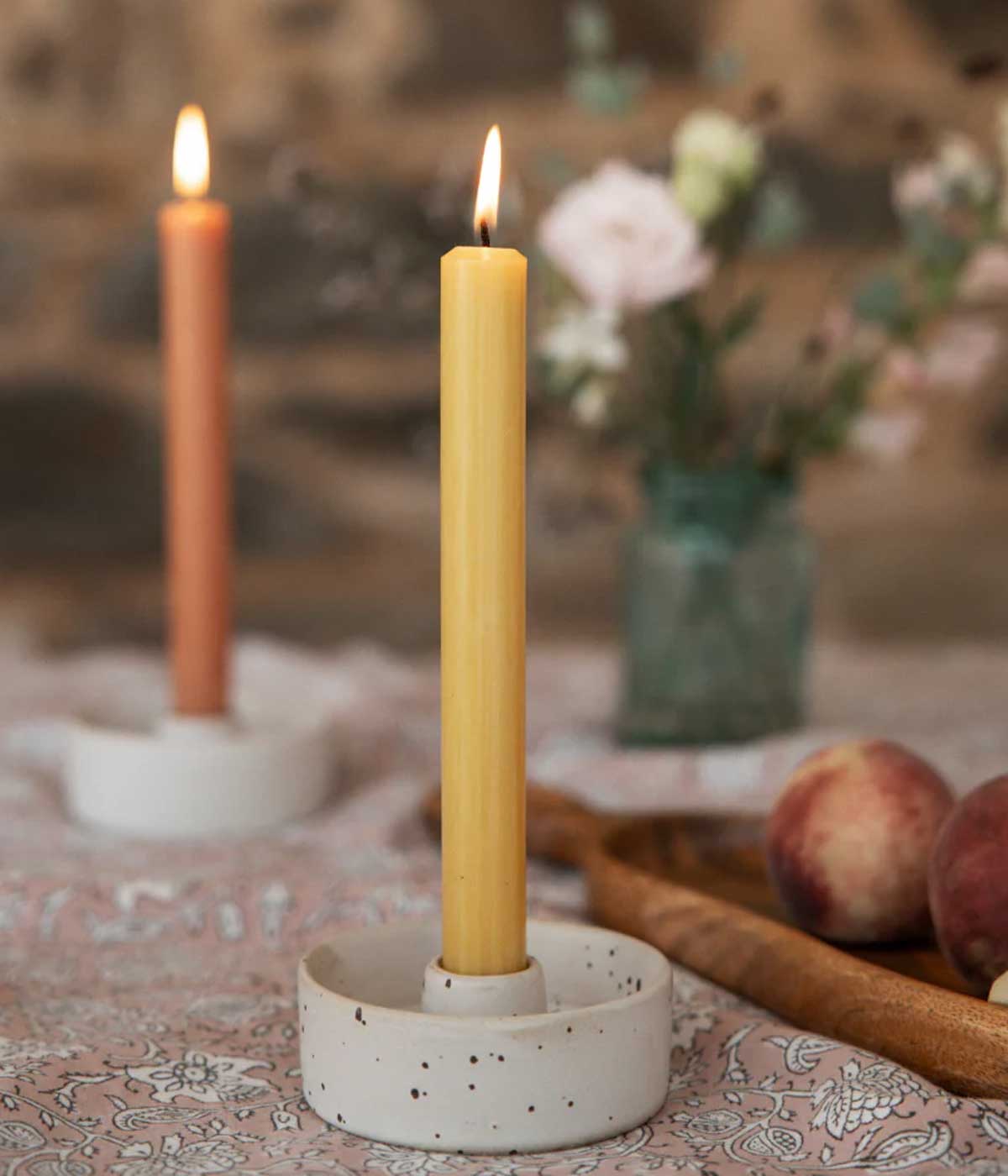7/8” Stone Speckle Candle Holder