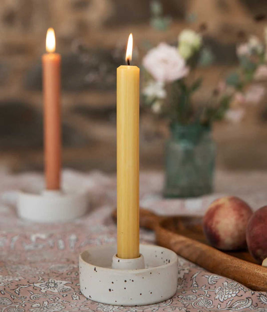 7/8” Stone Speckle Candle Holder