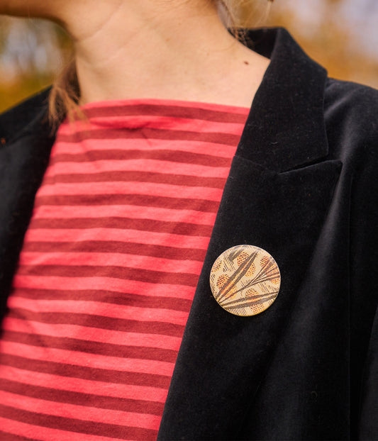 Tirzah Garwood Leaf Pattern Brooch
