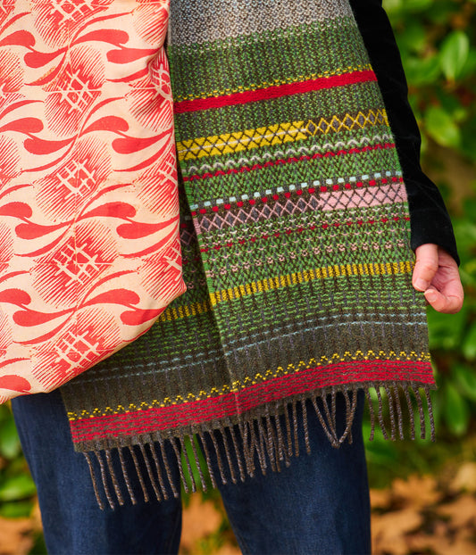 Tirzah Garwood Wallace Sewell Lambswool Scarf Green