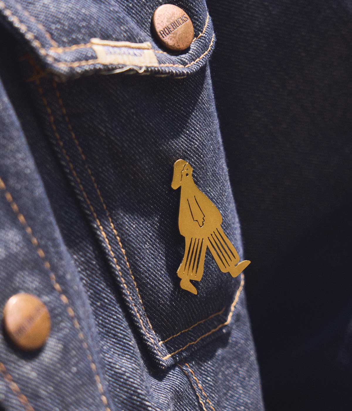 'The Wanderer' Brass Pin Brooch
