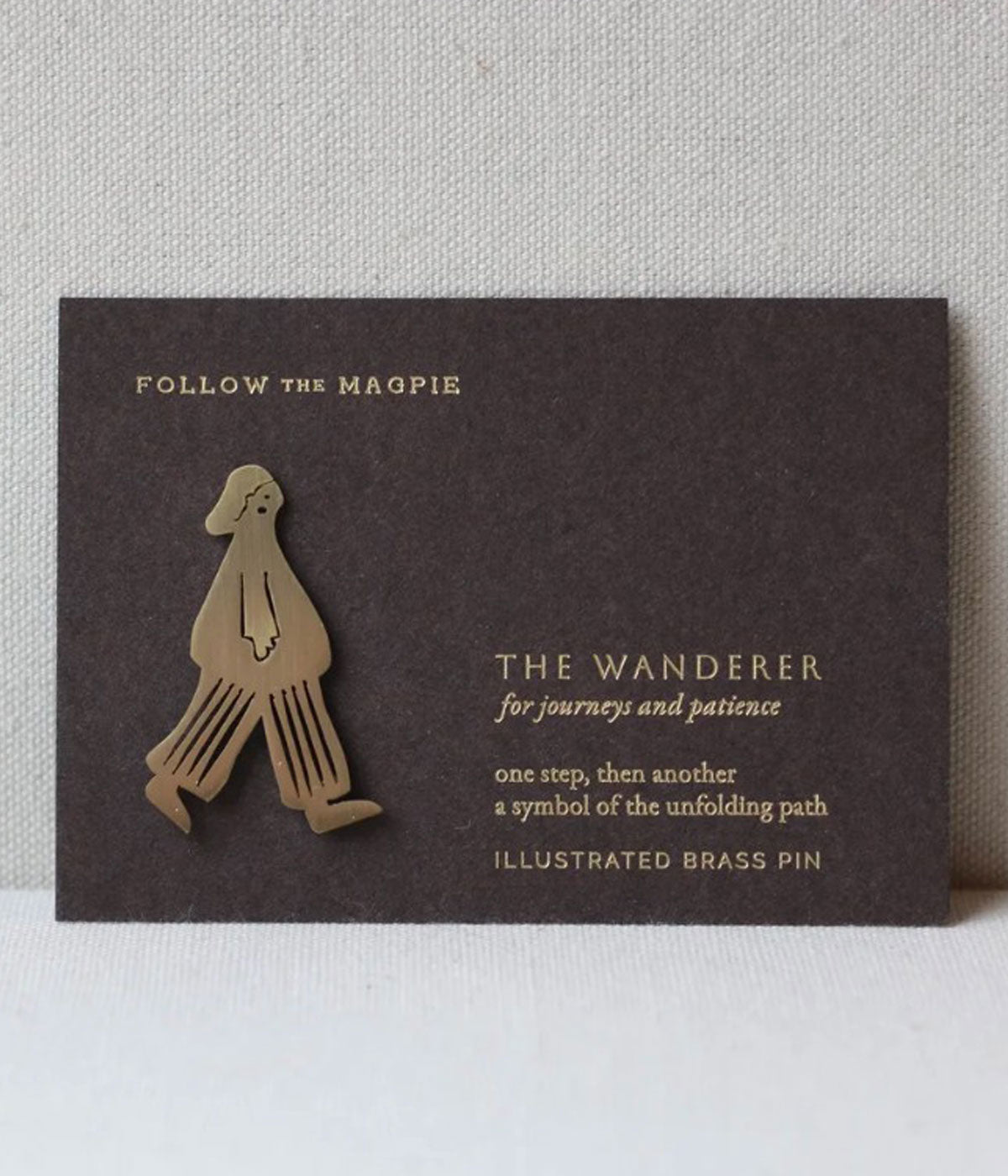 'The Wanderer' Brass Pin Brooch