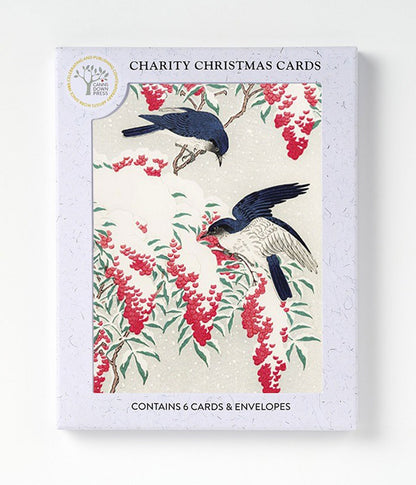 Ohara Koson Flycatchers Christmas Card Pack of 6