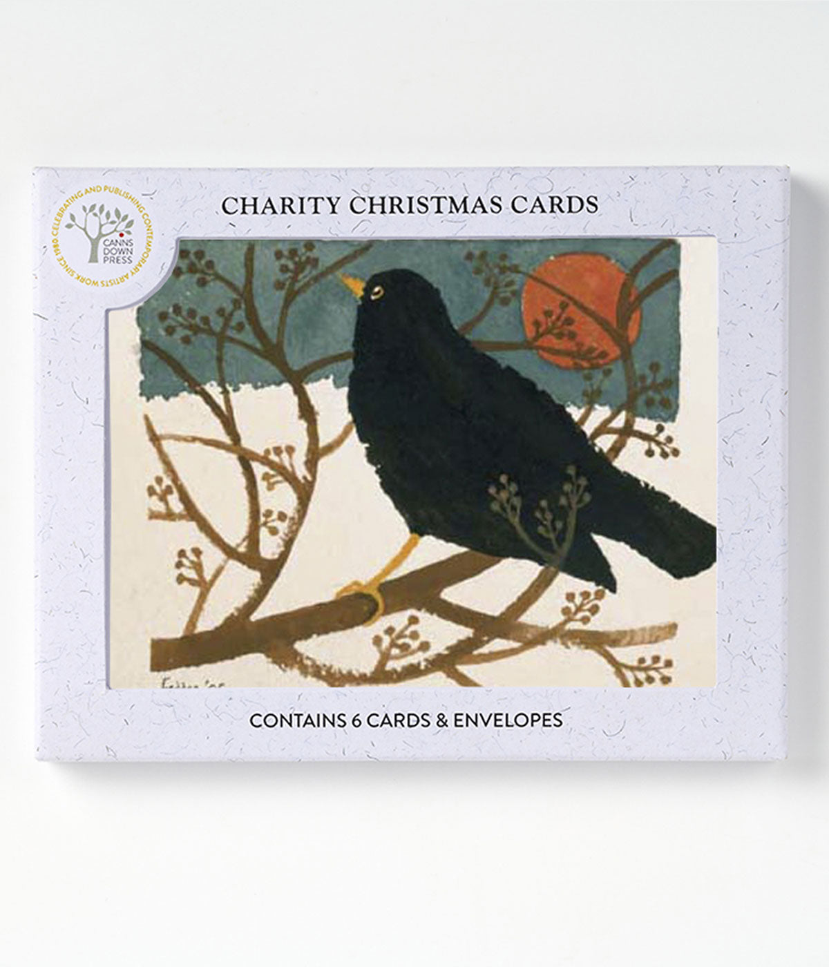 Mary Fedden Blackbird In the Snow Christmas Card Pack of 6