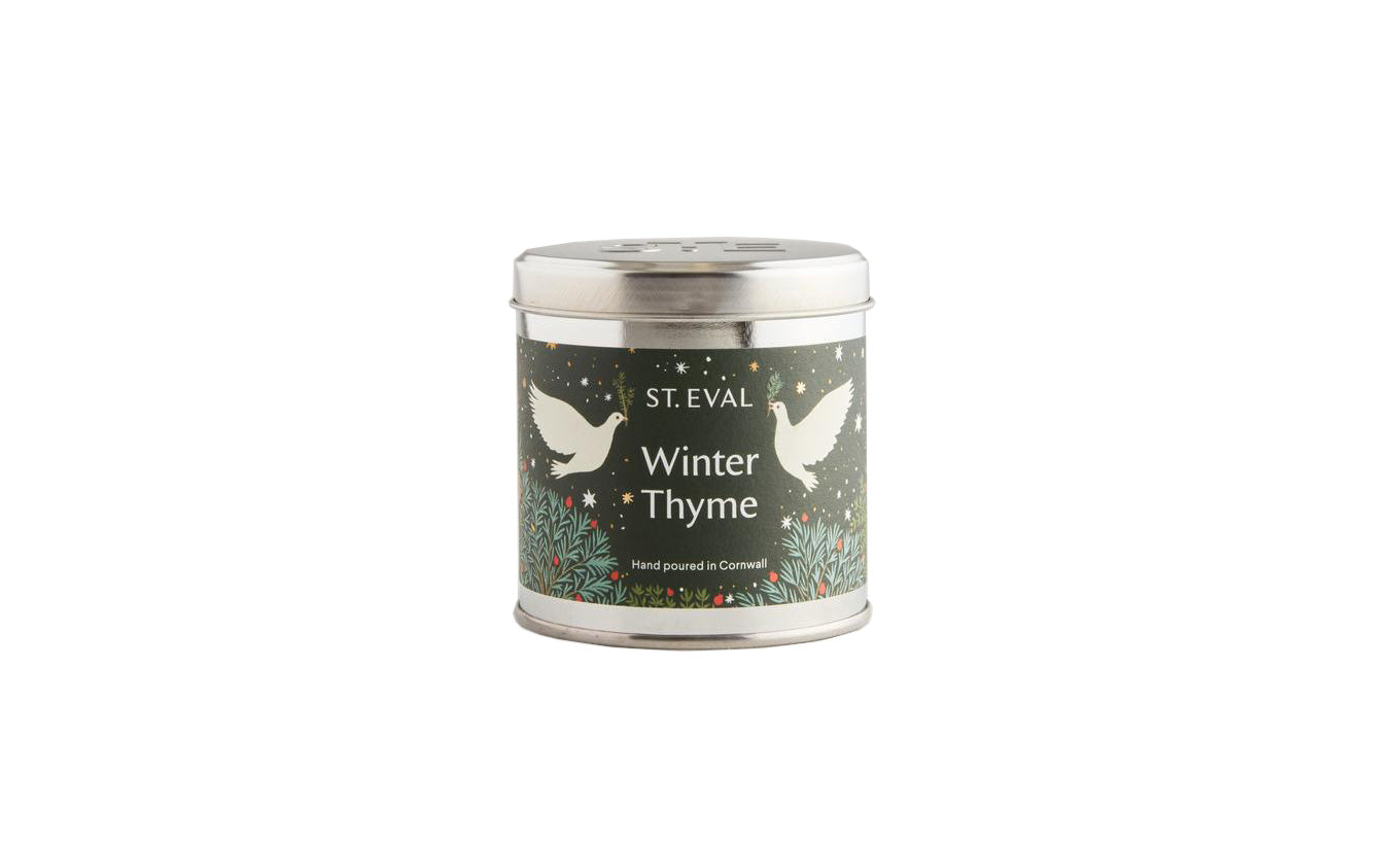 Winter Thyme Scented Christmas Candle Tin